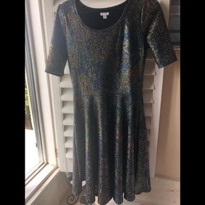 LuLaRoe shiny snake print dress